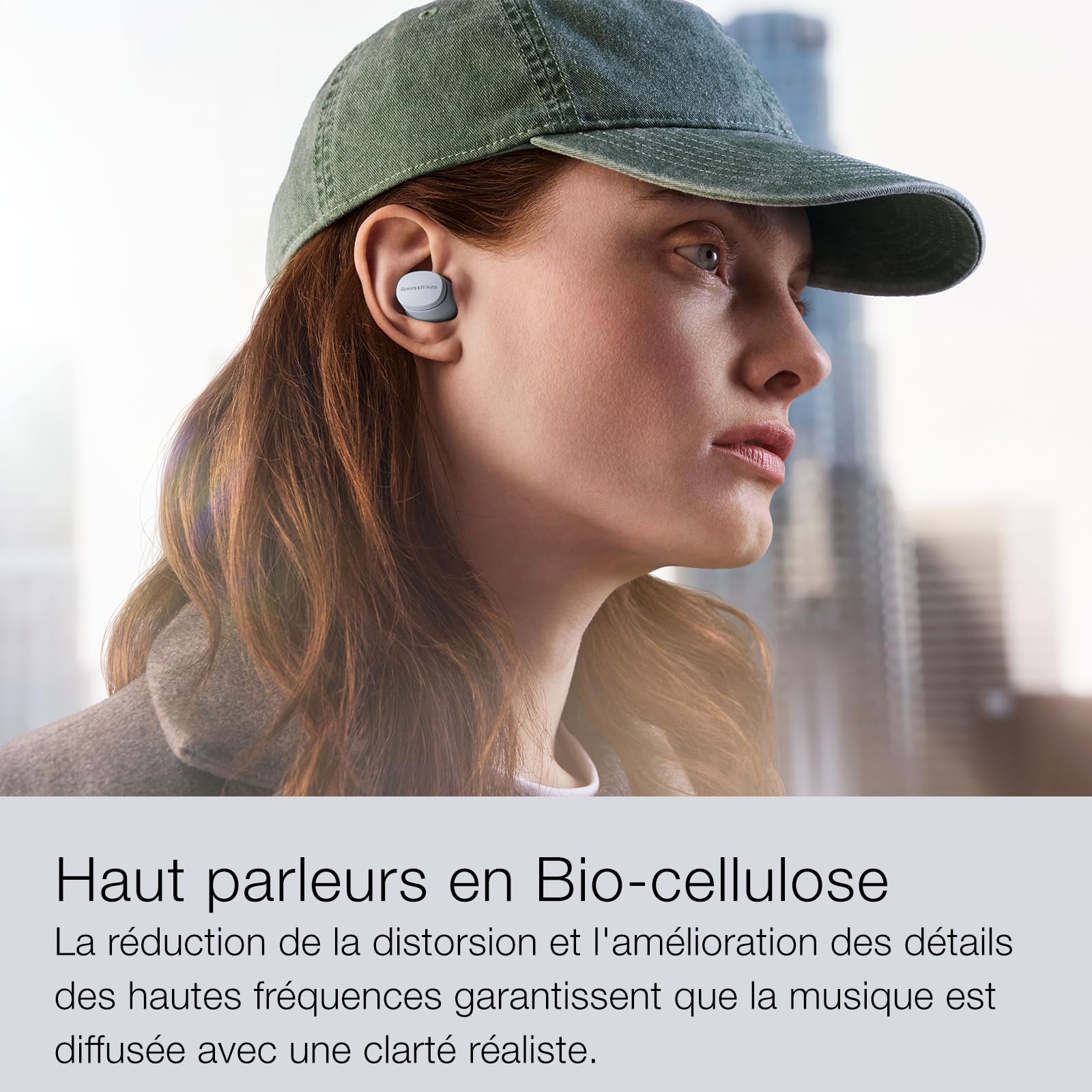 Bowers & Wilkins Pi6 Écouteurs sans Fil True Wireless, Réduction de Bruit, Bluetooth, aptX, Microphones Intégrés - Gris Nuage