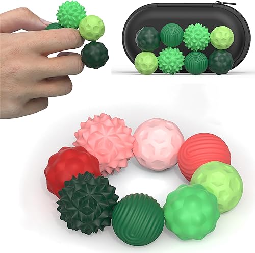 Miniatura 24 de Bolas magnéticas de silicona para ansiedad, 8 unidades, texturas de atracción, bola sensorial con carcasa de silicona para adultos, escritorio