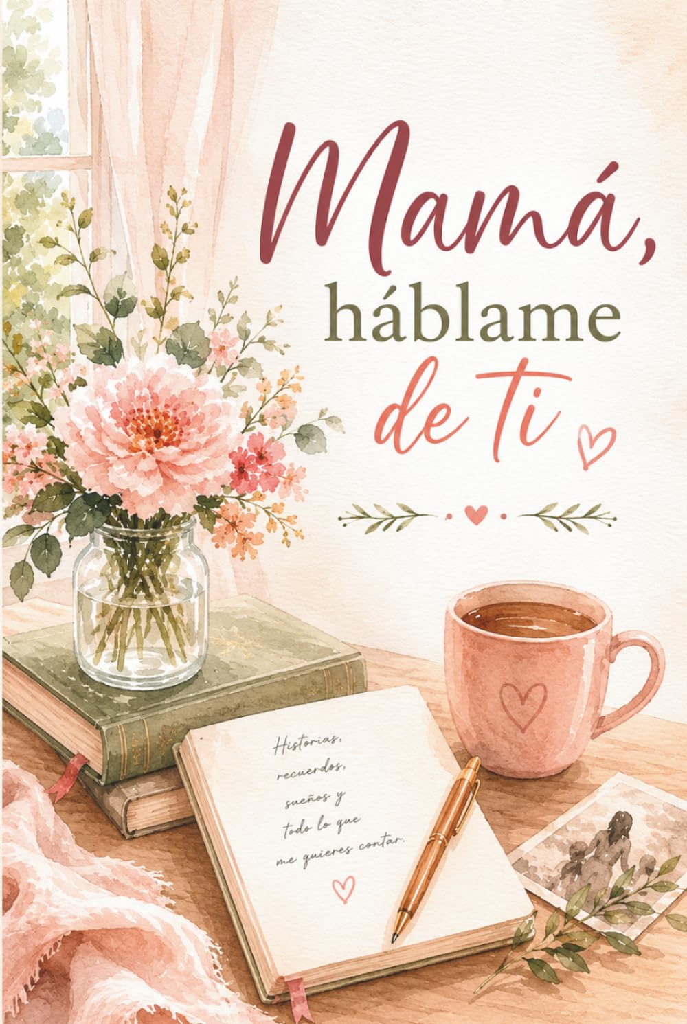 Journal de questions maman album de mémoire relié avec couverture rigide premium