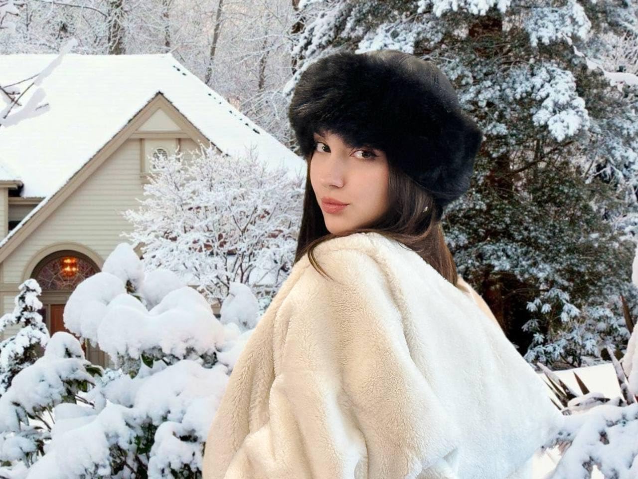 Premium Leather Unisex Shearling Sheepskin Fur Winter Beanie - Warm Wool Skull Hat for Men & Women - Image 5