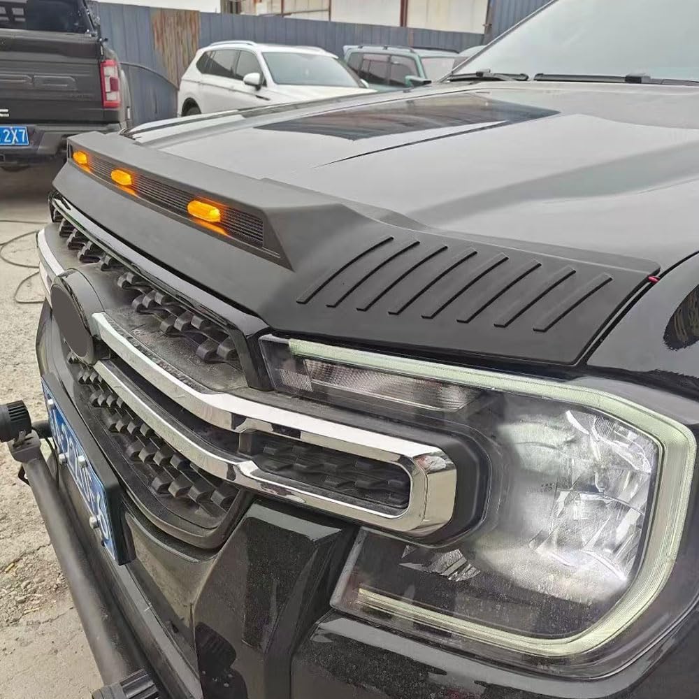Protector De Capó Delantero IKC STORE Para Peugeot Rifter 2019-2024 – Deflector De Piedras, Color Negro, Fácil Montaje Sin Taladrar