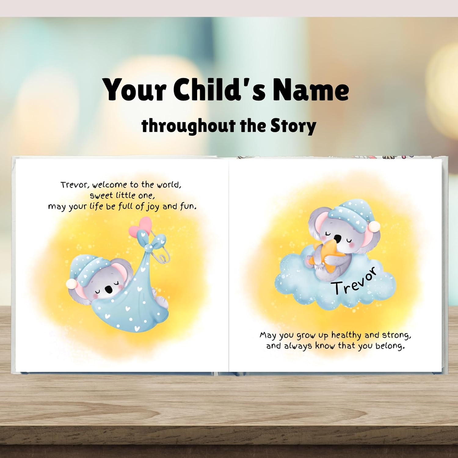 Personalized Baby Boy Book – Custom Newborn Gift – Welcome to the World Boy's Keepsake – Baby Shower or New Arrival Gift – JustForYouBooks