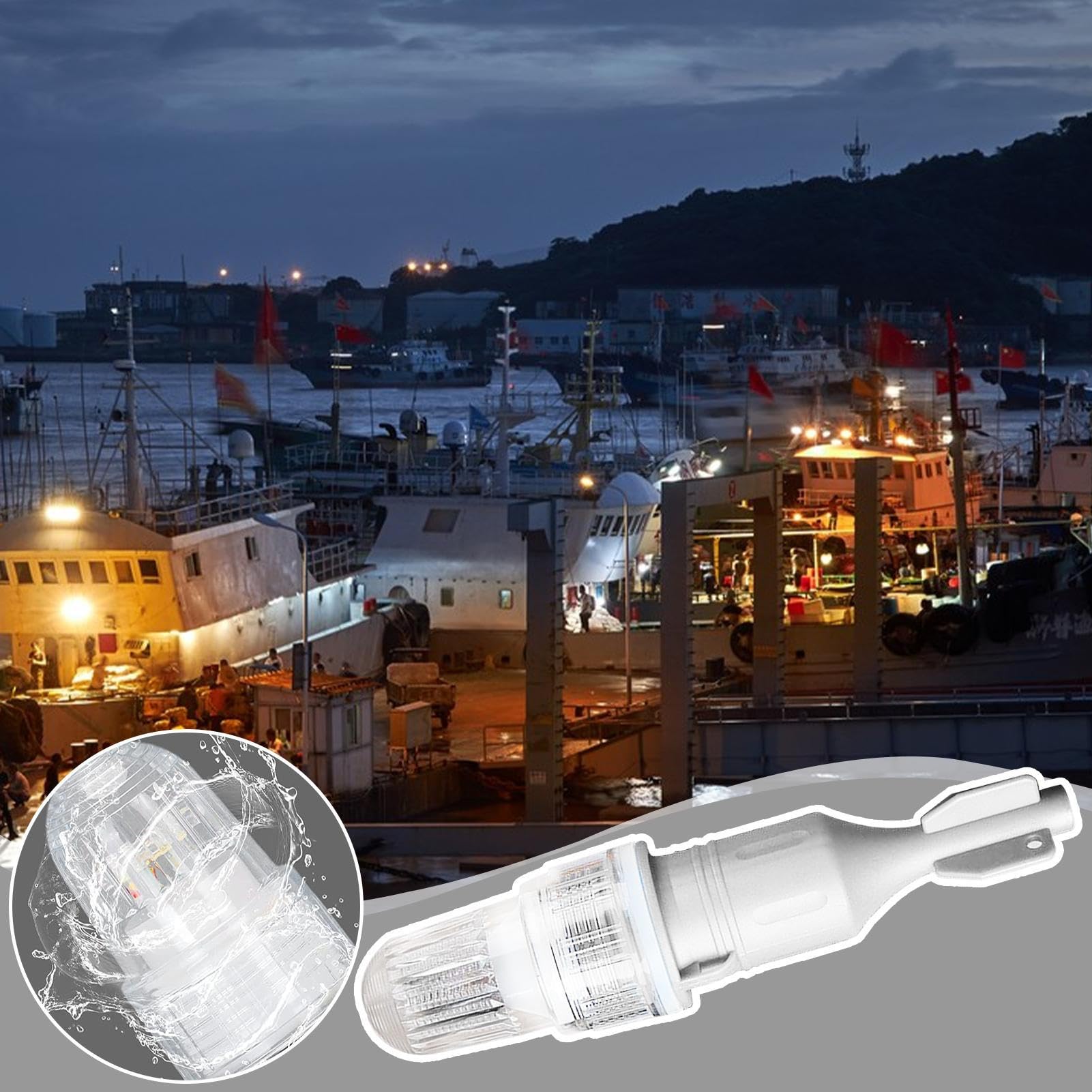 Generico Flares Marini - Luci Lampeggianti a LED | Lampada Segnalazione Visiva Impermeabile Per Reti Da Zattere Di Salvataggio Kayak Notturno