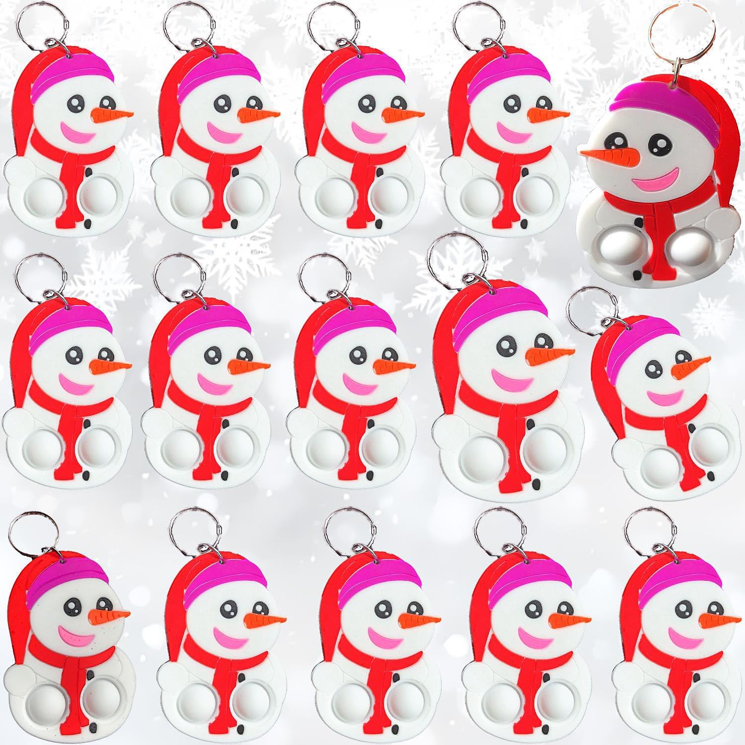 20 Packs Bulk Christmas Santa Claus Mini pop Fidget Gifts for School Holiday Kids Party Favors Supplies and Classroom Students Prizes