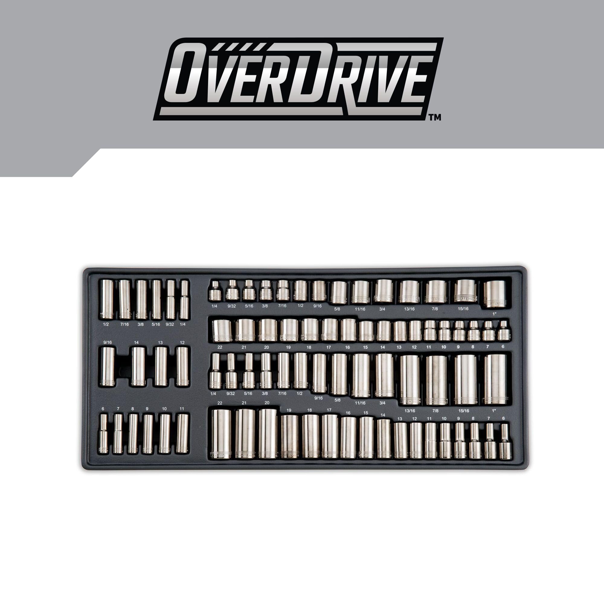 Craftsman Overdrive 284-Piece Gunmetal Chrome Mechanics Tool Set