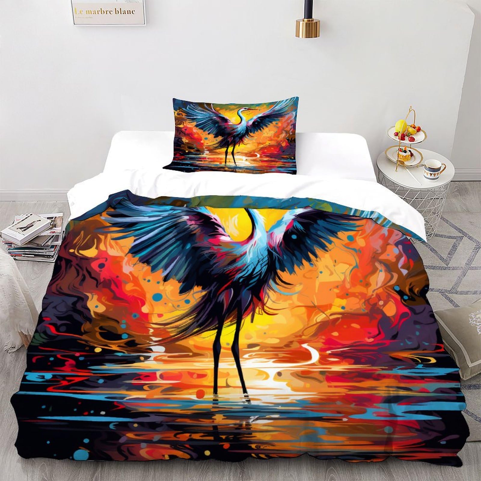 Linge de lit microfibre respirant imprimé animaux 135x200cm