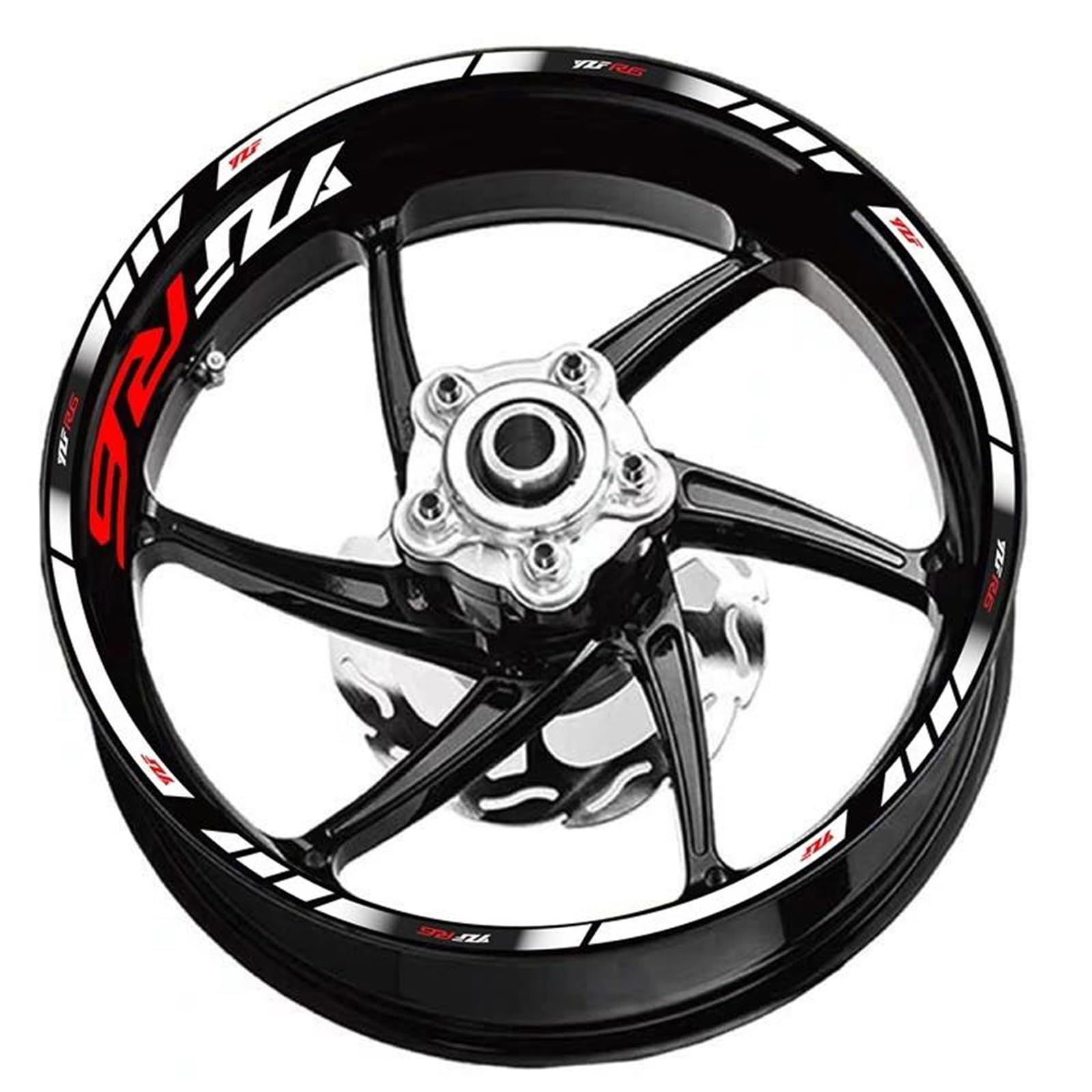 Sticker Part Rim Waterproof Reflective Sticker for Y-AMAHA YZF R6 Motorcycle 17 Inch Inner and Outer Wheel Hub Decal Decorative