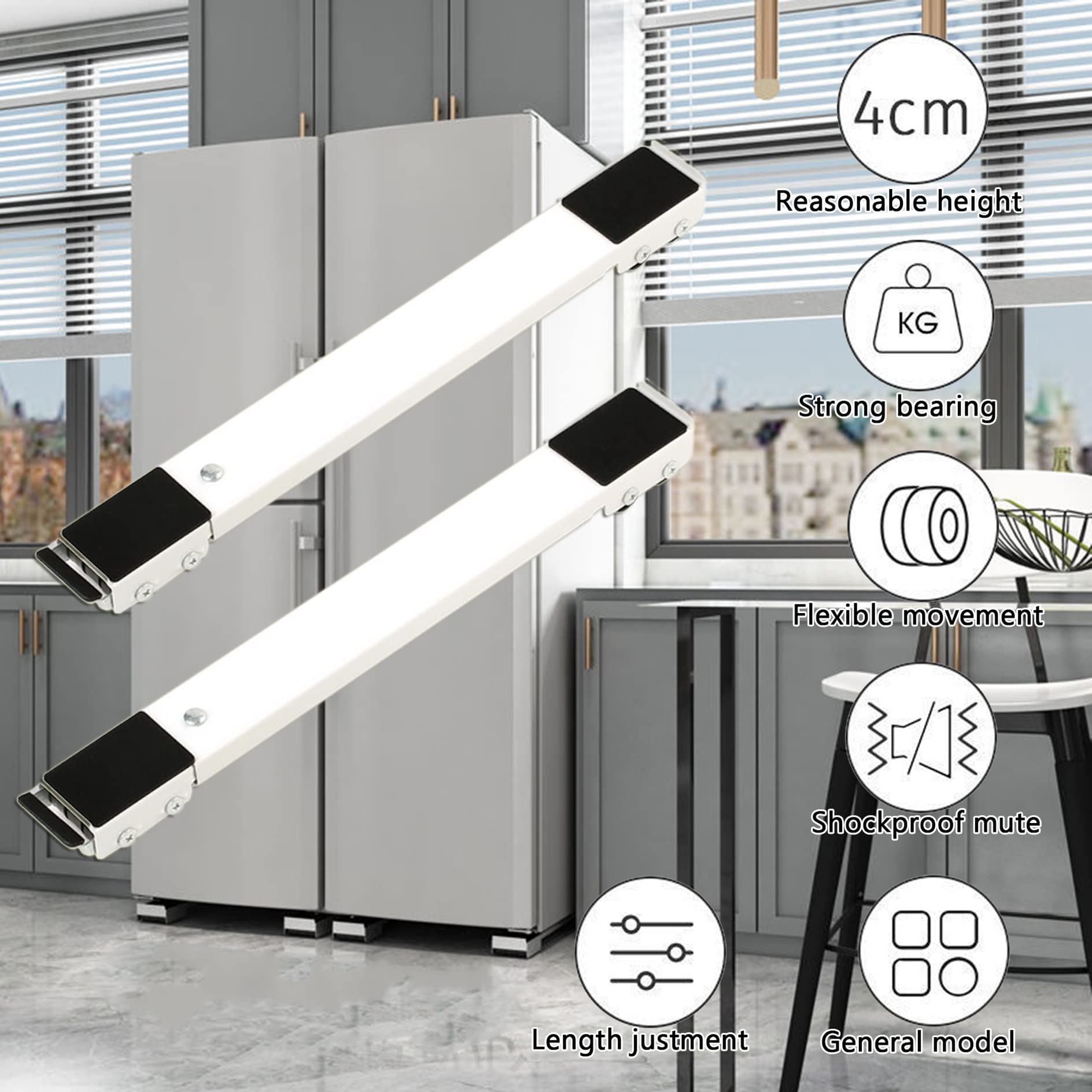 Waschmaschinen Sockel,Möbelroller Easy move,waschmaschinenständer,Mini-kühlschrankständer Mobile Base,möbel gleitsystem,2er-set Transportroller,für Washing Machine,Schrank,kühlschrank,kühltruhen
