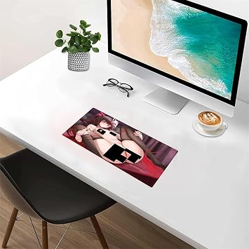 Sexy Anime Gaming Mouse Pad,XXL Large Mouse Pad,Desk Mat with Non Slip Rubber Base,Desk Mat for Keyboard and Mouse Sexy Butt Breasts Chest 24x12 inch
