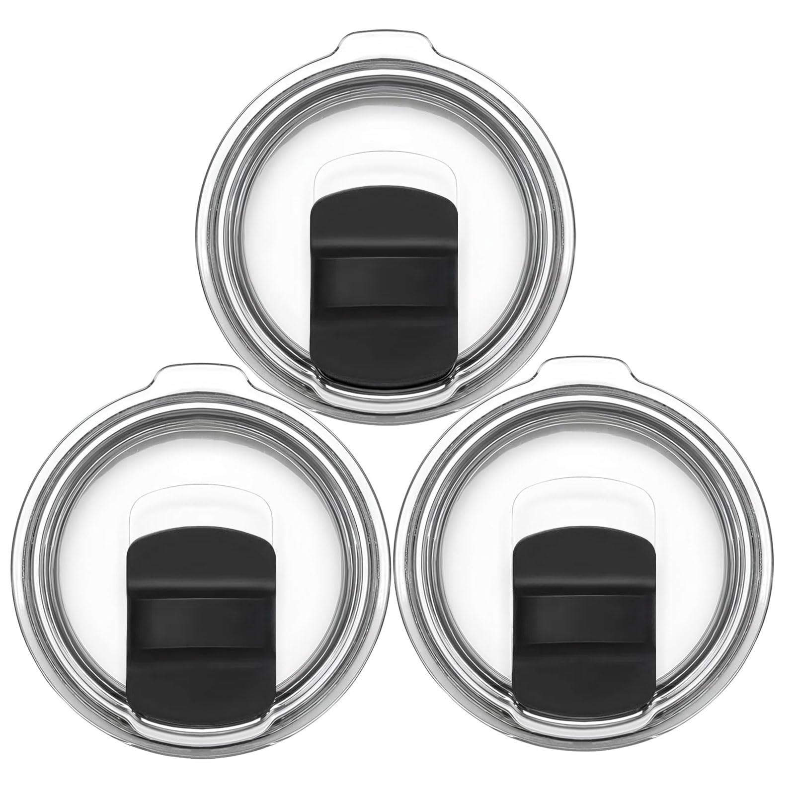 GZsenwo 3 pack 20 oz Tumbler Lid Replacement Lids Compatible for YETI 20 oz Tumbler 10/24 oz Mug and 10 oz Lowball Travel Spill Proof Cup Lids Covers with Magnetic Slider Switch