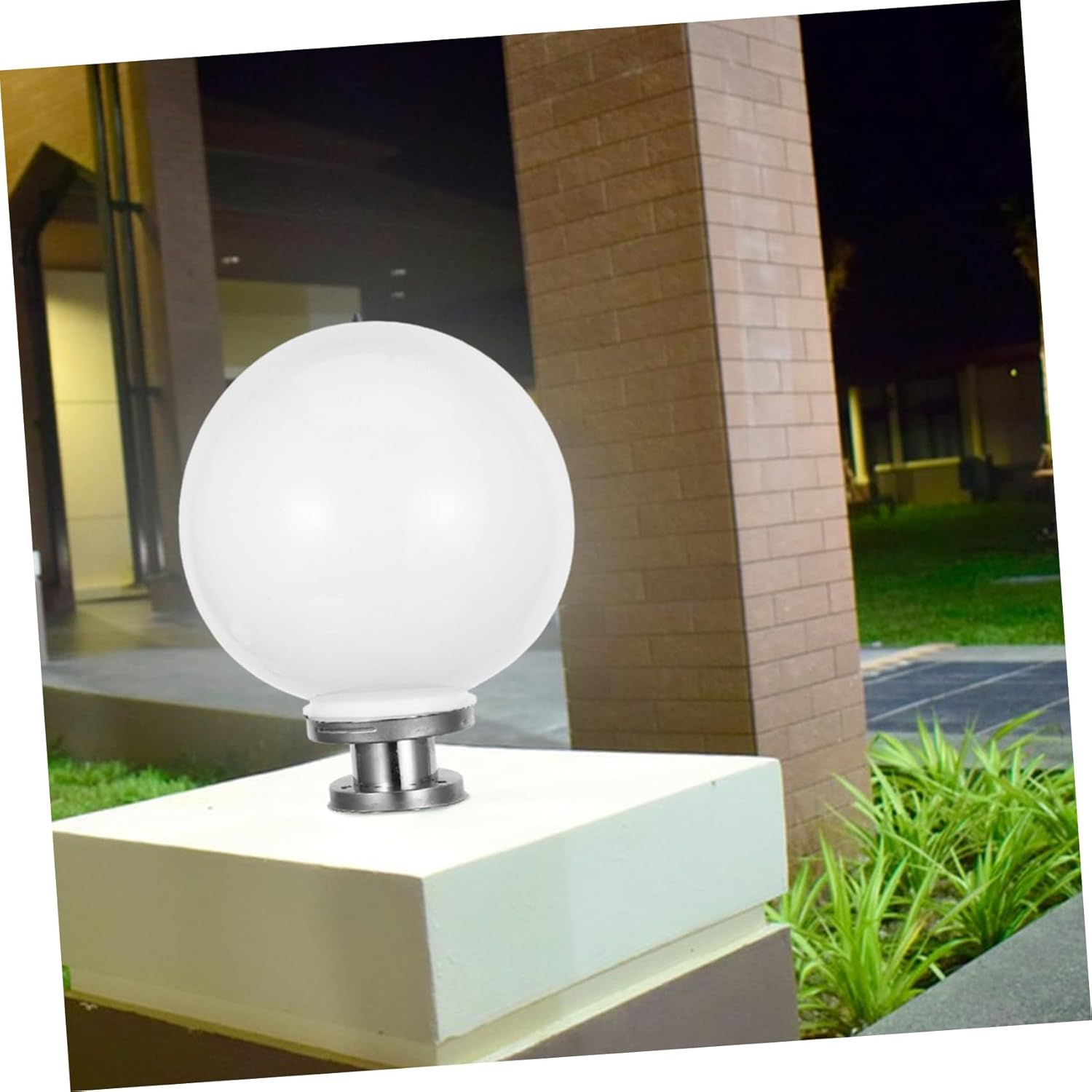 1Set Outdoor Globe Lamp Shade Durable Acrylic Light Fixture for Garden Patio and Courtyard Round Design for Use and Comfortable Illumination