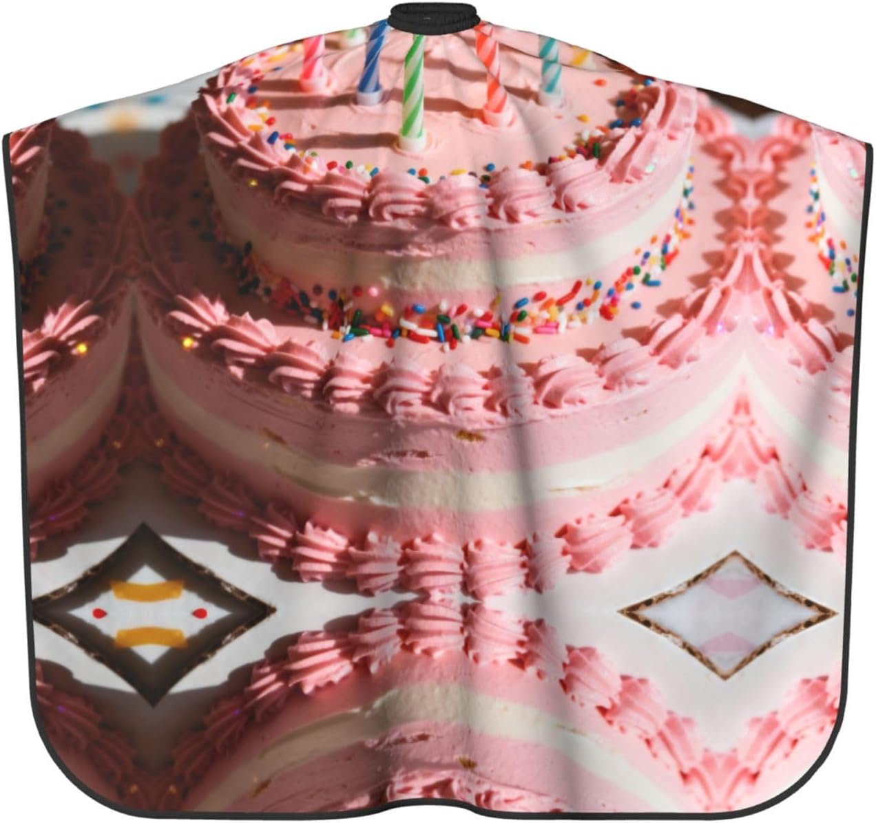 Birthday Cake Candles Hair Cutting Cape For Adults-Barber Cape For Men Women, Waterproof Salon Cape For Hairdressing, Anti Static Hairdressing Gown