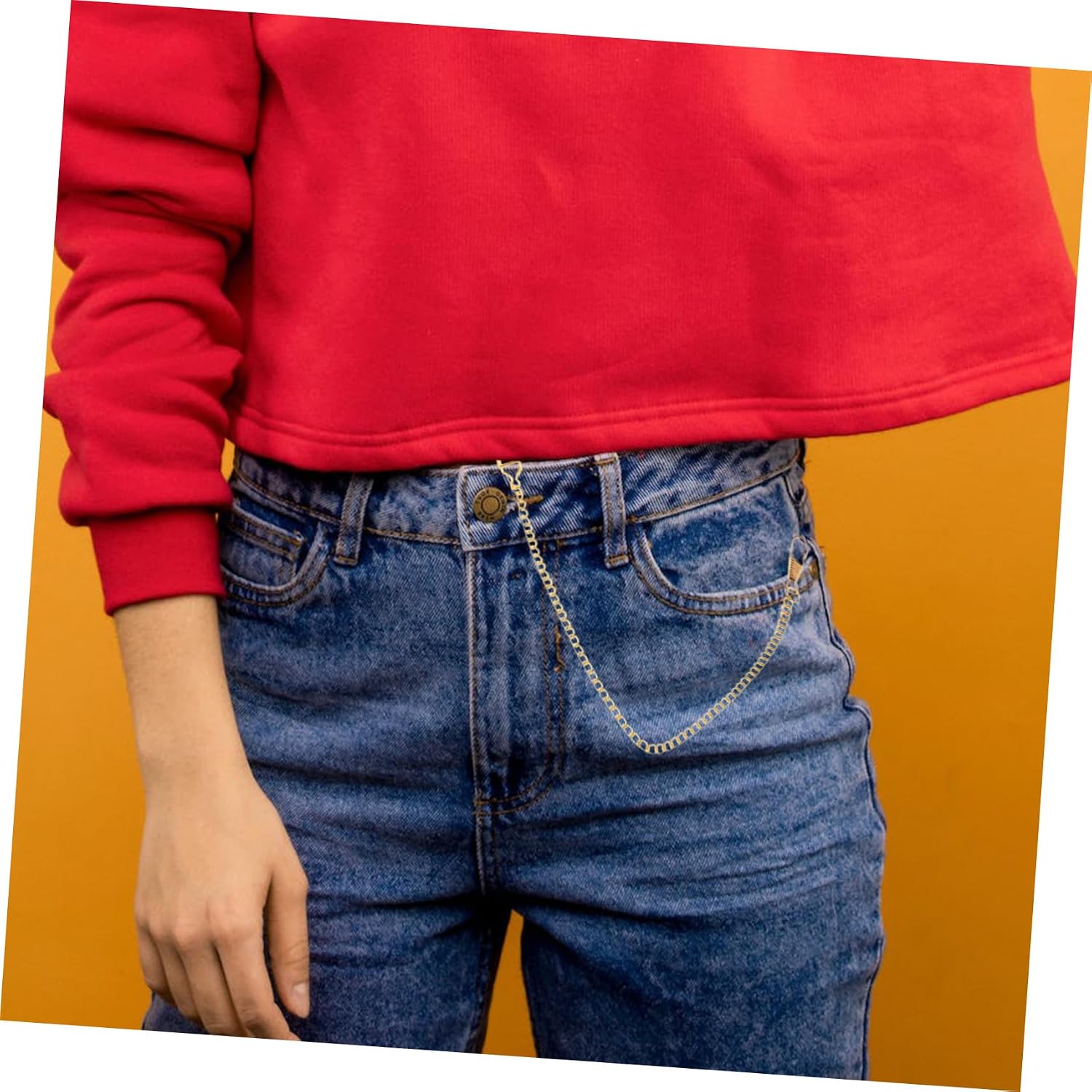 Didiseaon 5Pcs Vintage Pocket Watch Chain Alloy Waist Jean Pants Vest Chain for Business and Casual Outfits Retro Style Accessory Versatile for Multiple Occasions