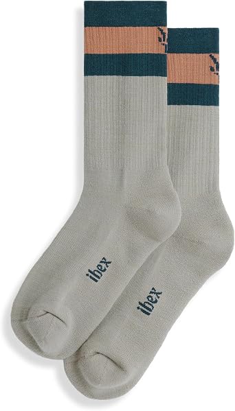 IBEX Merino Wool Traverse Unisex Hiking Socks | Crew Socks with Seamless Toe & Arch Support | Odor-Resistant Trekking Socks