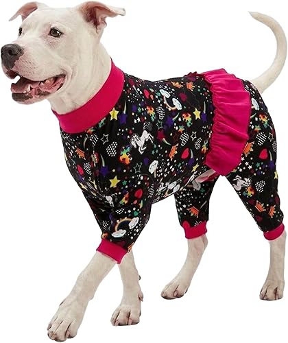 Miniatura 17 de LovinPet Pijamas para Perros Grandes para Perras - Protección UV, Camisa de Recuperación Post Cirugía, Tela Elástica de Punto Ligero, Estampado