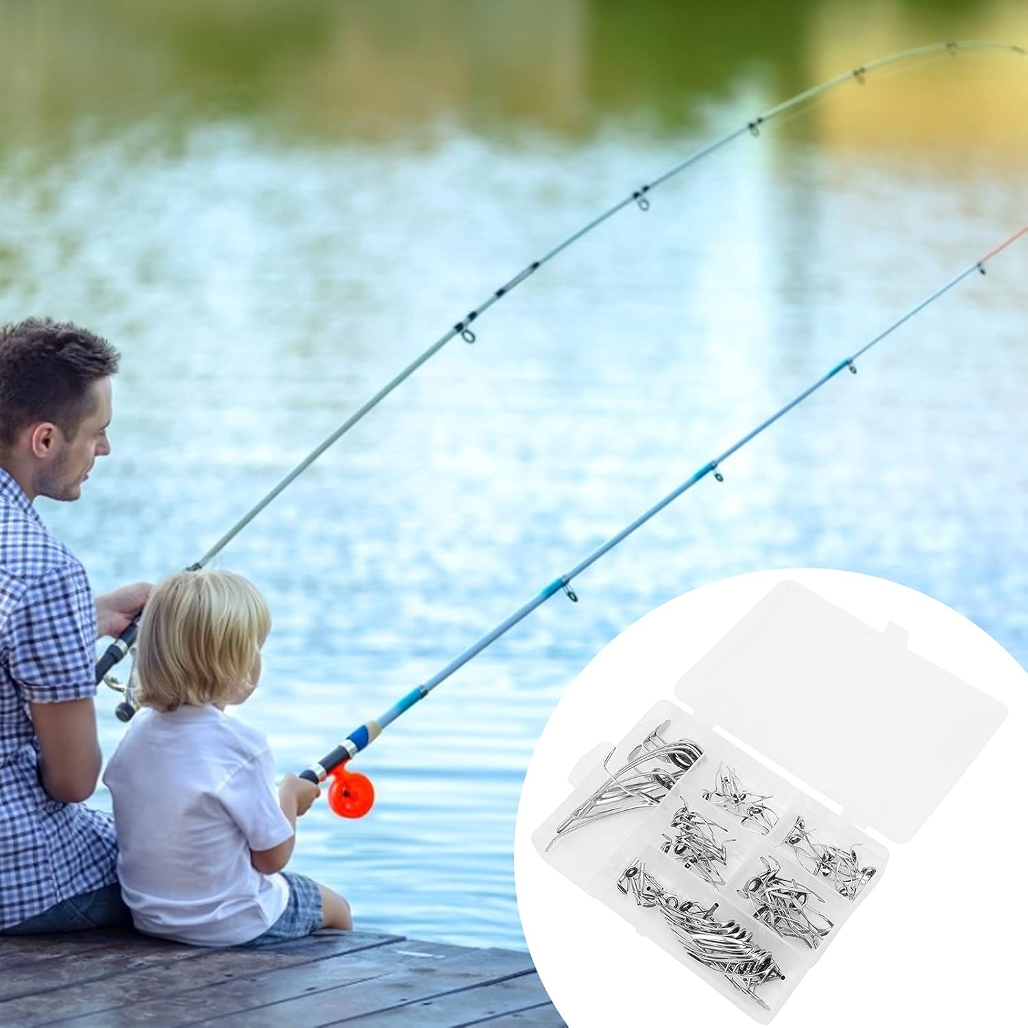 Double Foot Sea Pole Coil Cycle Ceramic Guide Circle Set,Sea Fishing Rod Accessories, Fishing Guide Rings - Fishing Rod Accessories for Professional Anglers