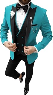 Mens Suits Slim Fit Suits for Men 3 Piece Tuxedo Wedding Prom Suit Formal Business Fashion