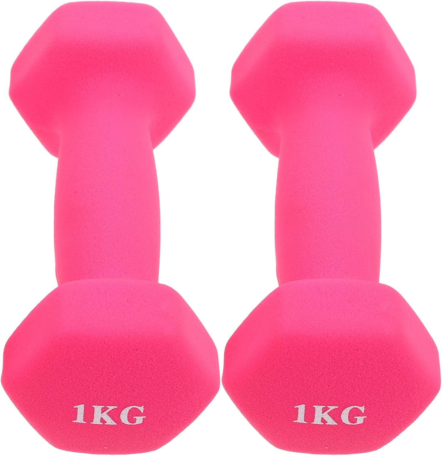 NOLITOY Cast Iron Dumbbells Set 1kg Pair Non-slip Hand Weights for Men and Women Home Fitness Strength Training Exercise Equipment
