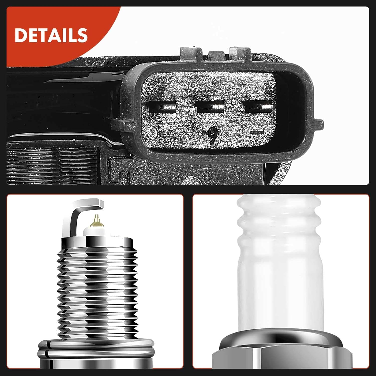 A-Premium 2x Ignition Coil Pack and 4x Iridium Spark Plugs Compatible with Mitsubishi Outlander 2003, Mirage 1997-2002, Lancer 2002-2007, Eclipse 2000-2005, Galant & Chrysler Sebring & Dodge Stratus