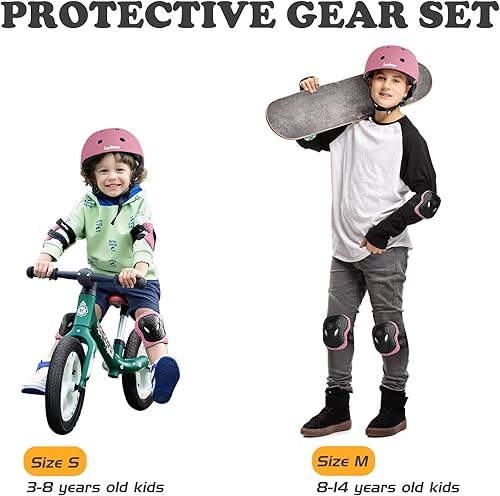 Miniatura 9 de Ledivo Kids Adjustable Helmet Suitable for Ages 3-14 Years Toddler Boys Girls, Sports Protective Gear Set Knee Elbow Wrist Pads for Bike Bicycle