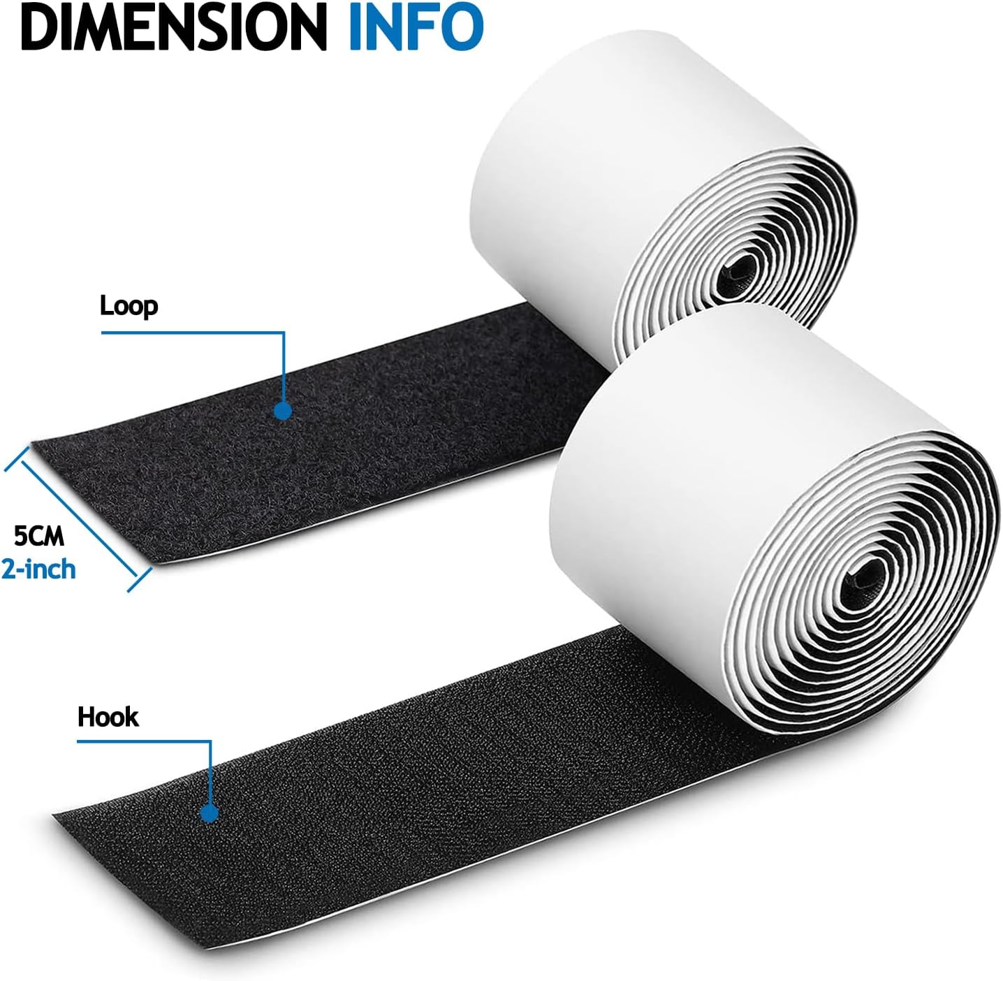 Strich Pedal Board Hook Loop Strips, Guitar Pedalboard Mounting Grip Kit Length 2M Width 5CM