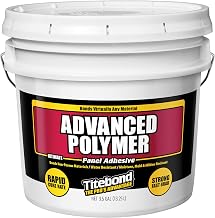 Titebond Ultimate Advanced Polymer Panel Adhesive, 3.5 Gallon Pail – Bonds FRP, Wood, Laminate, PVC, Foamboard, Metal & Non-Porous Surfaces, VOC-Compliant, NFPA Class A Fire Rated – 4319