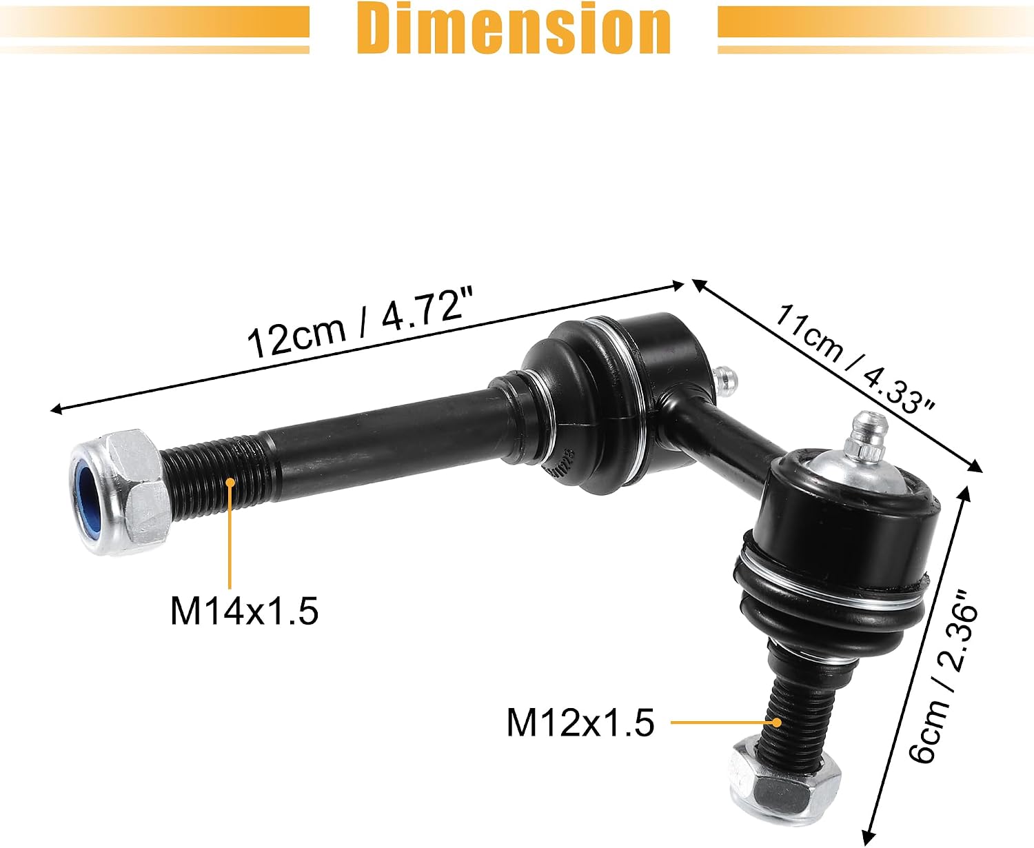 X AUTOHAUX 2pcs Front Sway Bar Links Kit K750193 K750194 Stabilizer End Link Replacement Suspension Kit for INFINITI EX37 G35 M56 Q50 Q70 for Nissan 370Z RWD