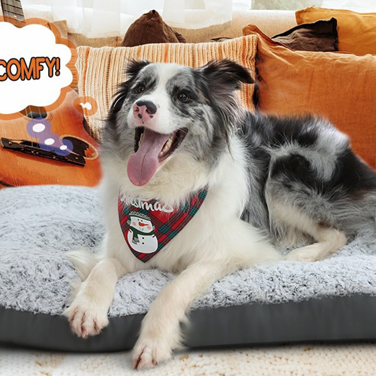 Generisch Hundekorb Groß Hundebett Flauschig Hunde Bett Katzensofa Luxus Hundenest Grosse Hunde OrthopäDisch(104x74cm)