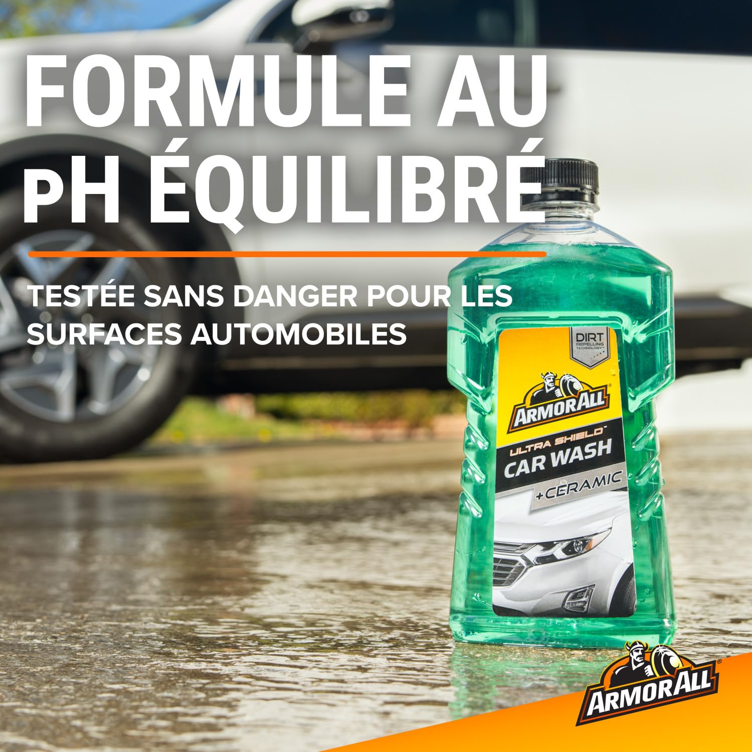 Armor All - Armor All Ultra Plus Shampoing pour Voiture - avec Revêtement Céramique 1 L, Lavage et Polissage de Voiture, Technologie Anti-Perlage et Anti-Saleté pour Éviter les Taches