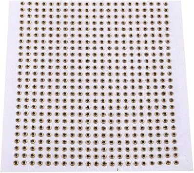 Fishing Lure Eyes,500 x Adhesive Backing 3D Fishing Lure Eyes Useful Tool for Making Bait4mm Golden