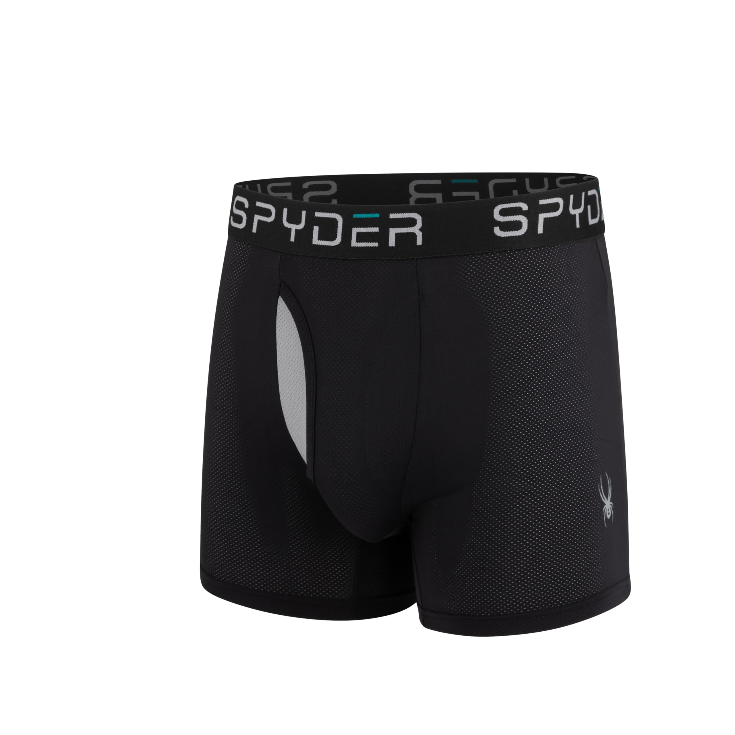 Spyder Performance Mesh Herren Boxershorts, Sportunterwäsche, 3er-Pack, mit Hosenschlitz vorne