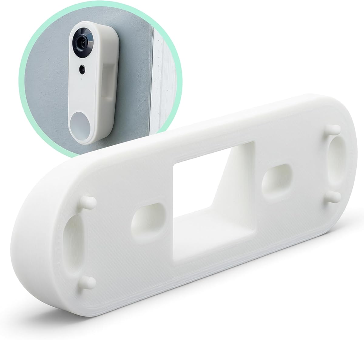 Video Doorbell Wedge Angle Mount Bracket Compatible with SimpliSafe - Mount for 30 Degree Adjustable Viewing - Secure Camera Mount Holder for Apartment Entry