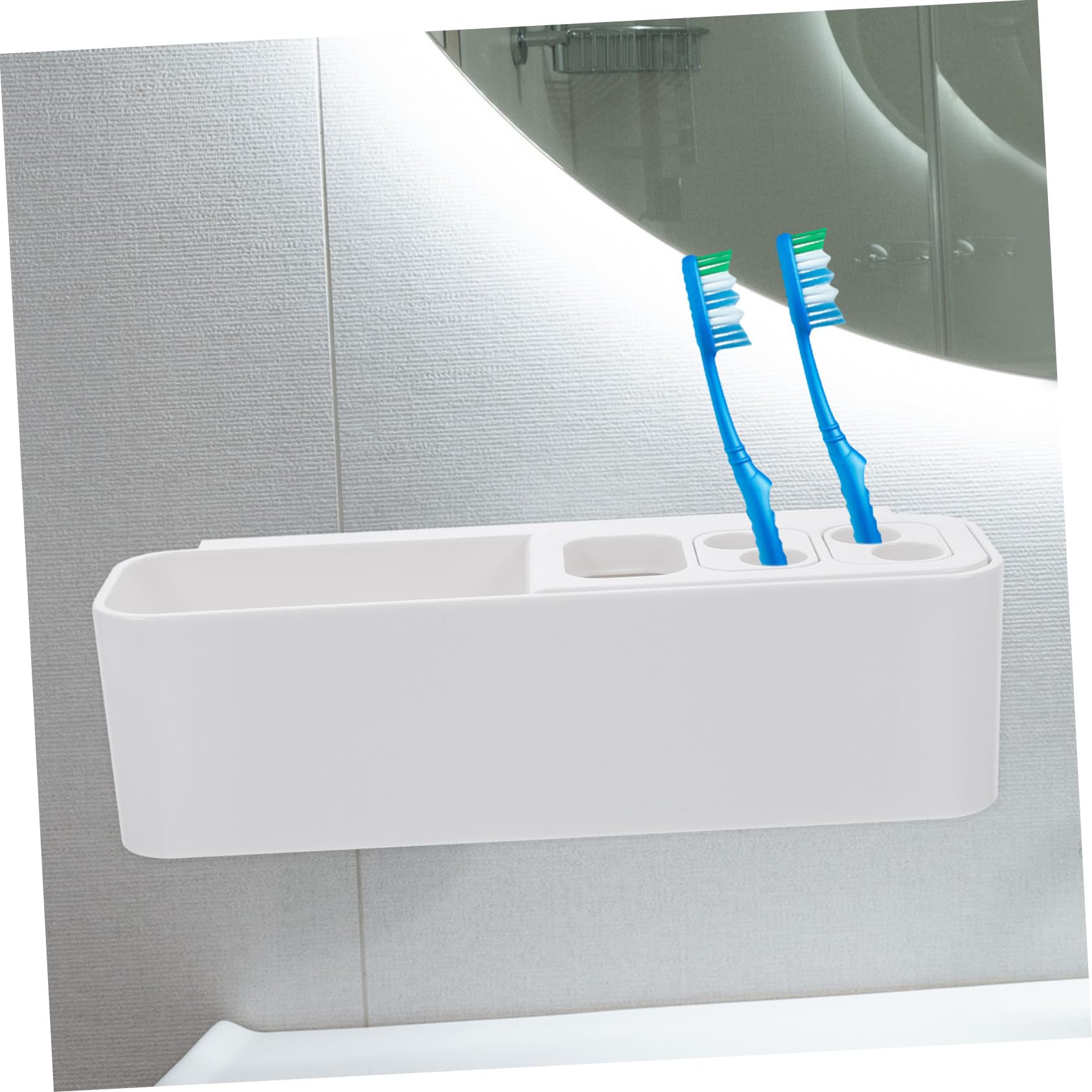 STOBAZA 3 Piezas Soporte de Cepillos de Eléctricos Pared Organizador Drenaje y Adhesivo Fuerte Almacenamiento para Cepillos Pasta y Accesorios Práctico y Duradero
