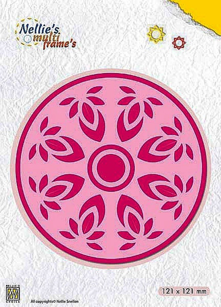 Matrice de Découpe Kaléidoscope Fleur Nellie's Choice Matériel Premium 12,1x12,1 cm