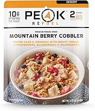Peak Refuel Cobbler | Protein | Calories | 100% Real Ingredients | Premium Freeze Dried Backpacking & Camping Food | 2 Servings | Ideal MRE Survival Meal or Dessert