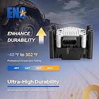Vista 5 de Paquete de Bobina de Encendido ENA 2.0 Compatible con VW 1998 1999 2000 2001 Beetle Golf, 1999 2000 2001 2011 2012 2013 2014 2015 Jetta S Base L4