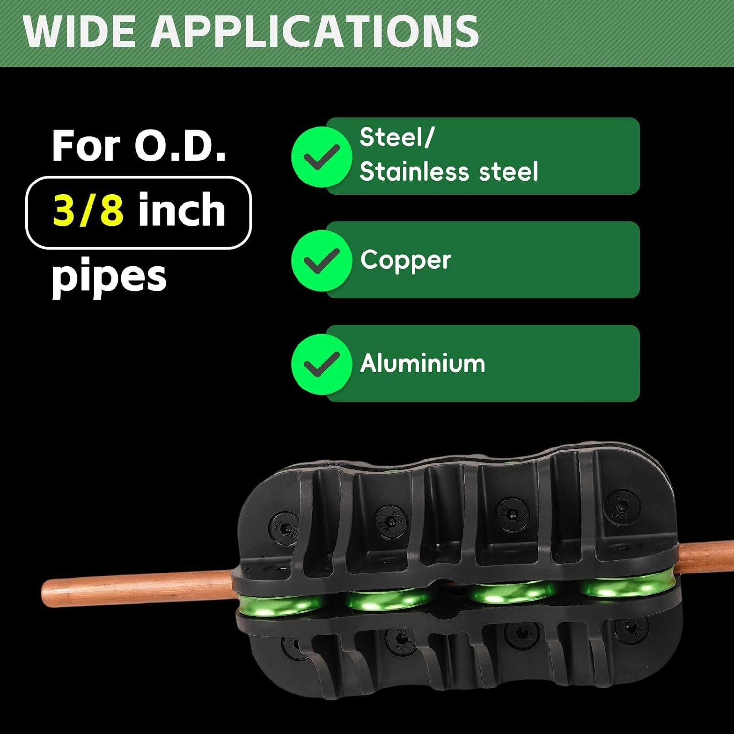 Handheld Tubing Straightener, 3/8 Inch O.D. Tube Straightening Tool for Brake Line Fuel Line Copper/Aluminum/Steel Coils