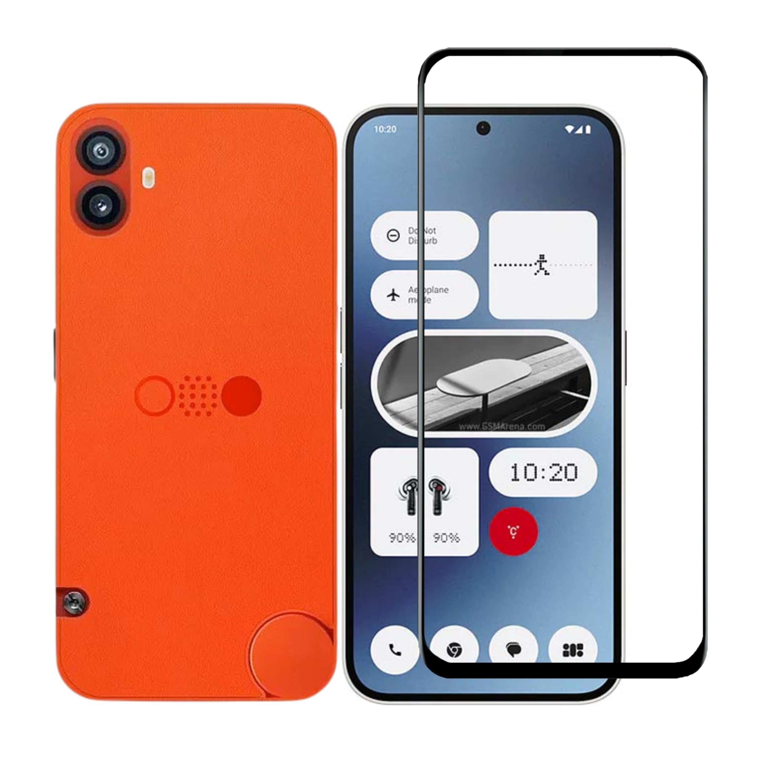 Nothing CMF Phone 1 Screen Protector Glass Full Glue Tempered Screen Guard Anti-Fingerprints Shatter-Resistant for Nothing CMF Phone 1 2024 Black