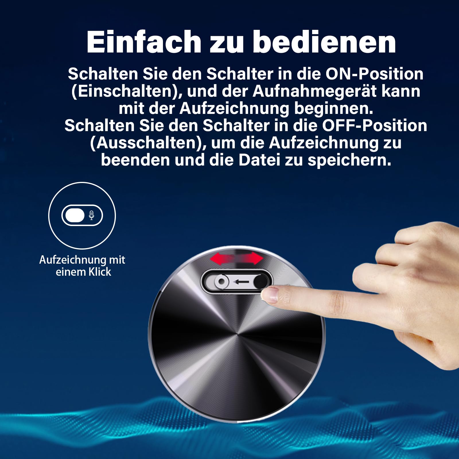 Diktiergerät Mini,Aufnahmegerät Spionage,Spion abhörgerät,Spion digital Voice Recorder