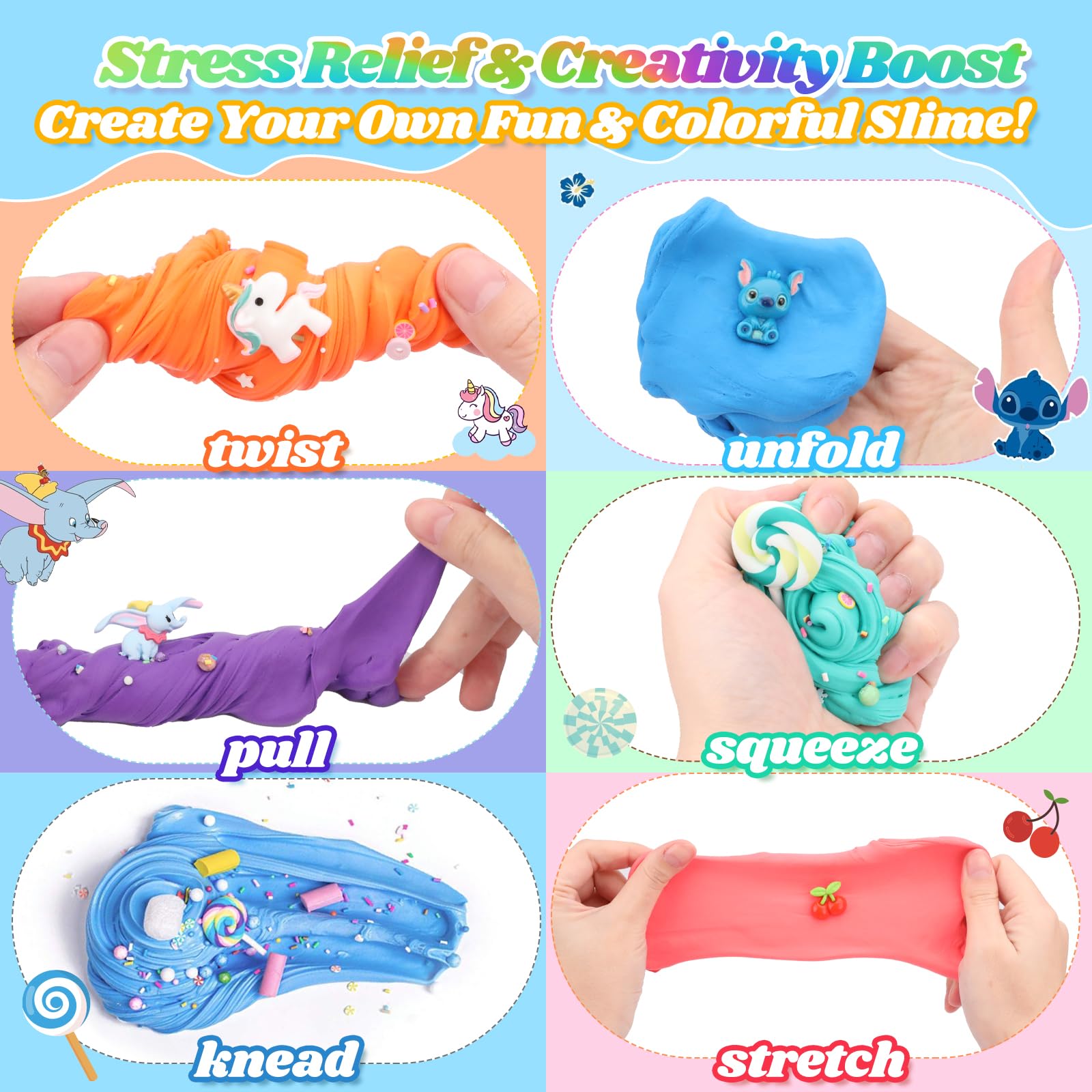 Coffret 12 Slimes Beurre Parfumés – DIY Créatif Pour Enfants De 3 à 12 Ans – Cadeau Anniversaire Top !