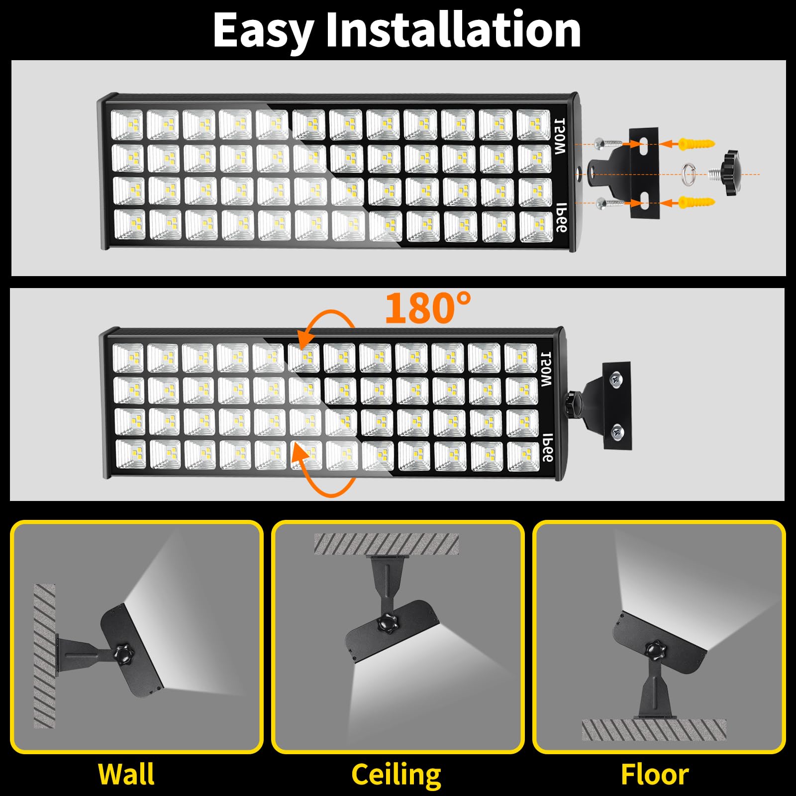 150W LED Shop Light 18000LM Ultra Brighter Plug in Garage Light with 9 84FT Power Cord and On — view 8
