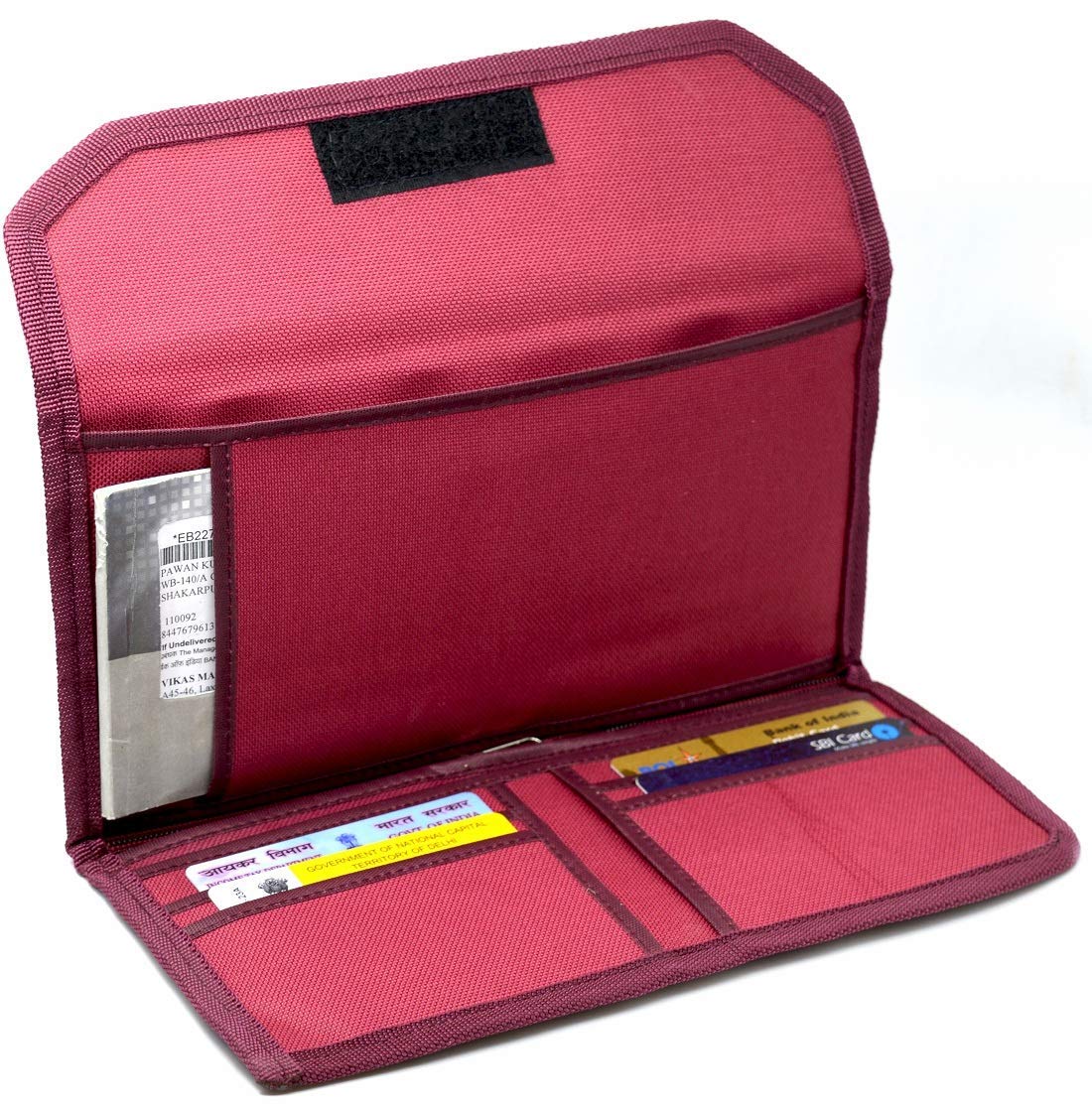 GreatDio Cheque Book Holder Multi Pocket Expanding Zip Pouch Travel Organizer Bag Case for Small Electronics and Accessories - (Color Will Be Sent As Per Stock Availability)-picture-19