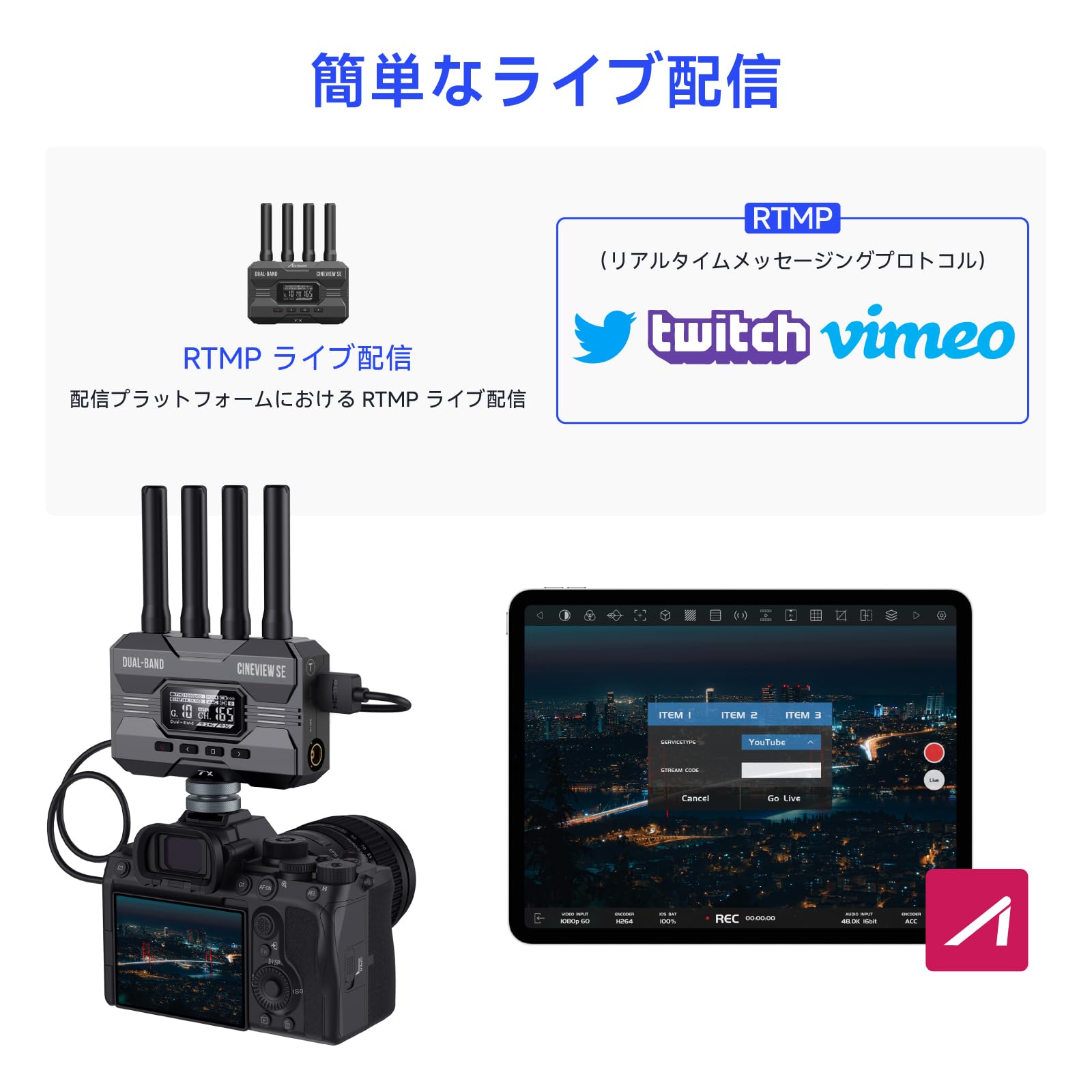 Accsoon CineView SE （SDI & HDMI） Amazon.co.jp: 【Accsoon Official Store】Accsoon CineView SE SDI