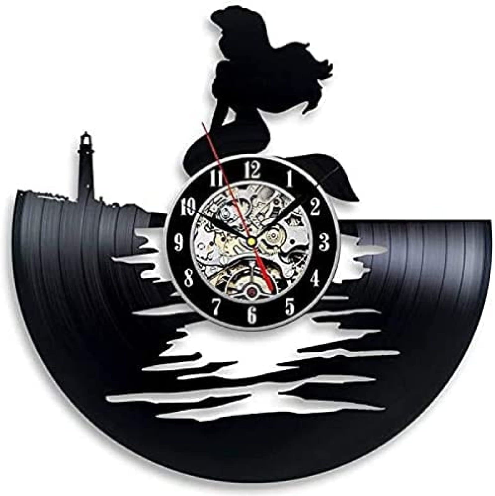 Amazon.co.jp: 壁掛け時計 リトル・マーメイド ビニールレコード時計