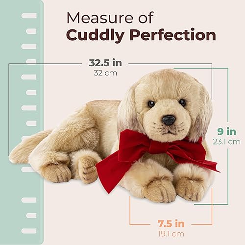 Vista 9 de Bearington Goldie - Peluche realista de perro Golden Retriever para niños, niños y niñas, 13 pulgadas