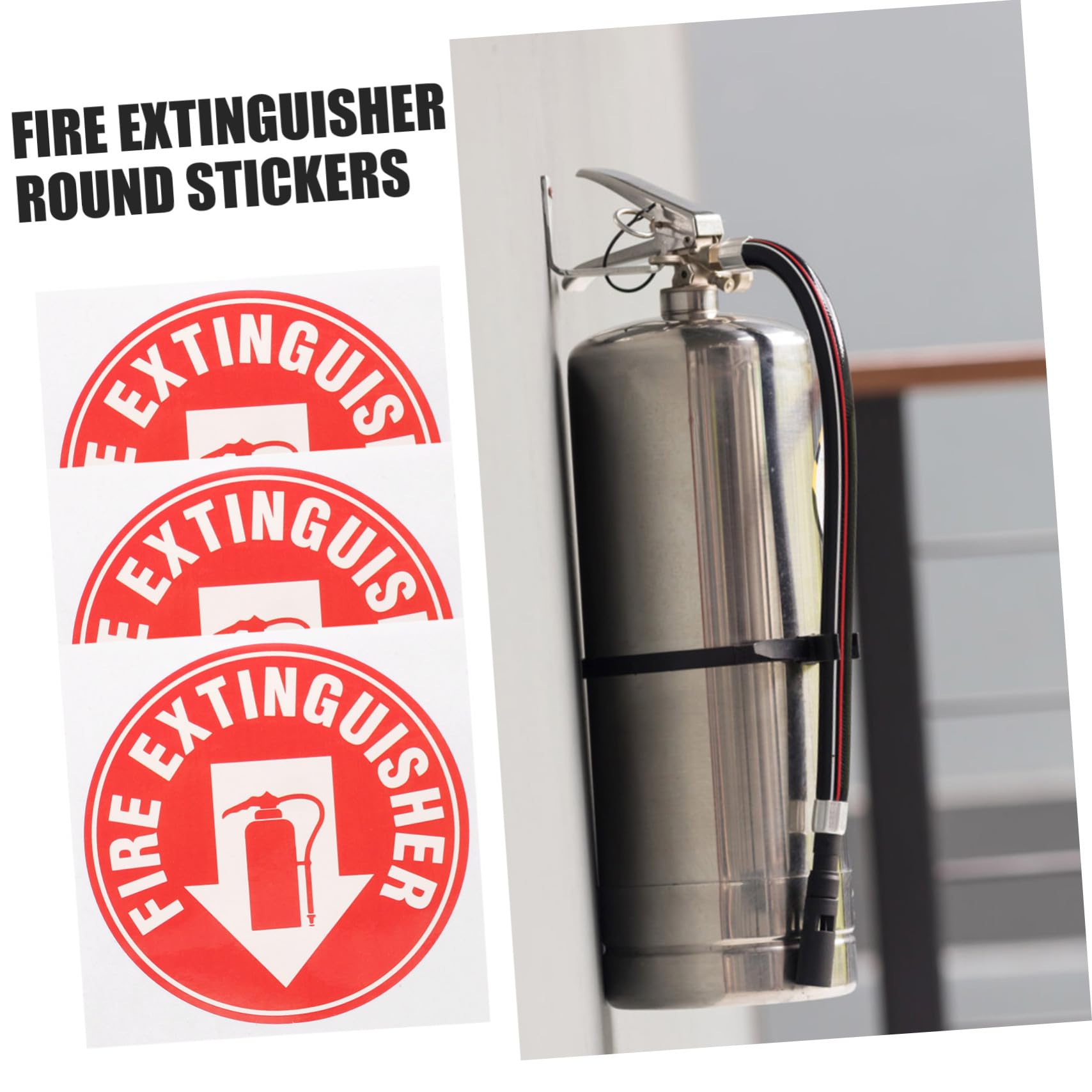 Cabilock 2 Series Pegatina Extintor Incendios Etiqueta Coche Hogar Seguridad Adhesivo 3 Piezas