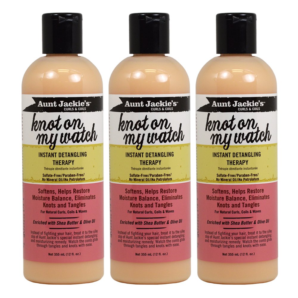 Aunt Jackies Knot On My Watch Detangling Therapy 12 Ounce (354ml) (3 Pack) : Beauty & Personal Care