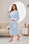 HEARTNICE Plush Long Hooded Robes for Women, Soft Fluffy Womens Fleece Robe Thicker Warm Bathrobes