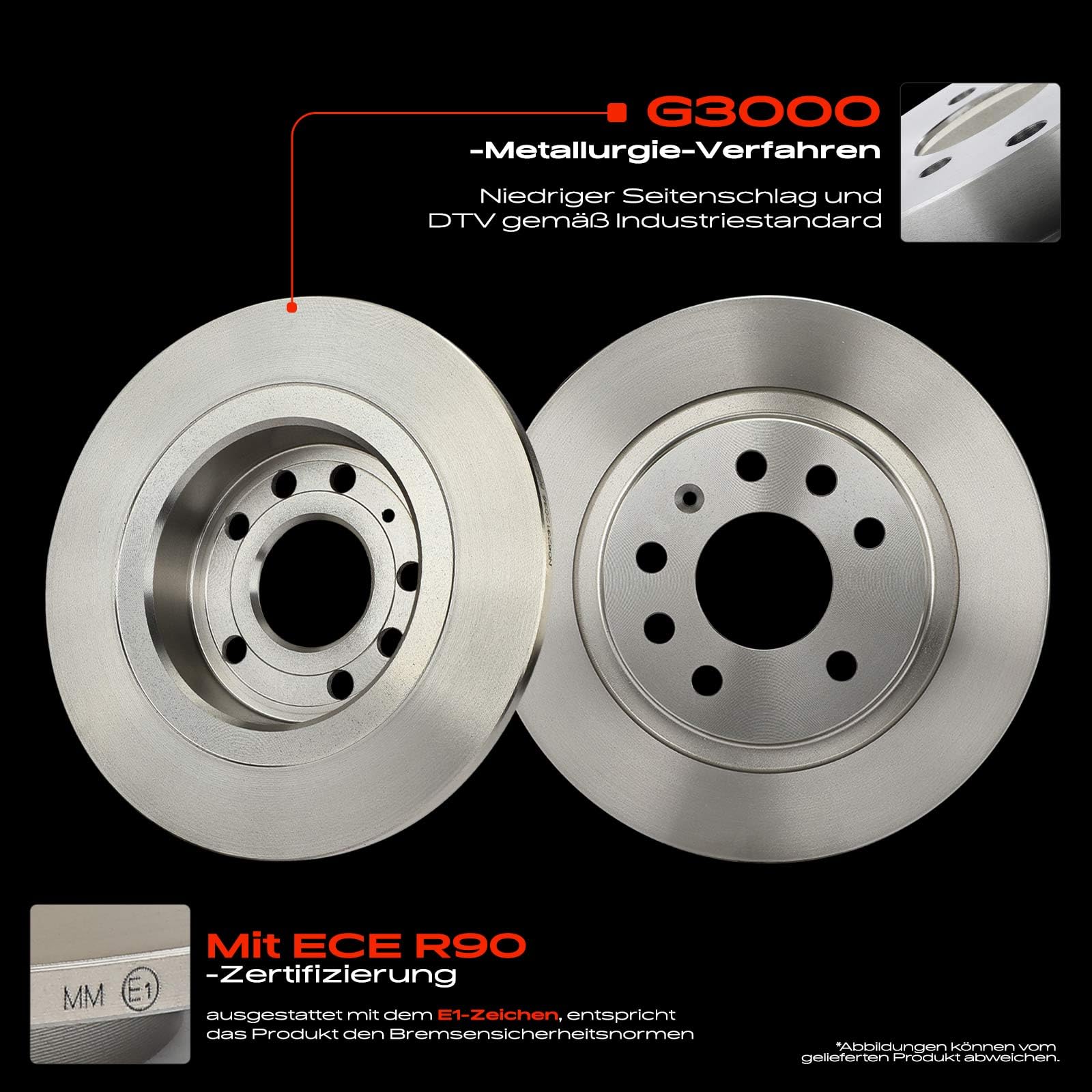 Frankberg Bremsensatz inkl. 2x Bremsscheiben + 4x Bremsbeläge Hinten Kompatibel mit Vectra C CaR.A.Van Z02 Vectra C CC Z02 Signum Z03 Replace# 13322091, 93190338
