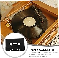 Vista 7 de 4 cintas de casete en blanco para pared, adornos negros vintage para eventos temáticos, fáciles de instalar para proyectos de manualidades